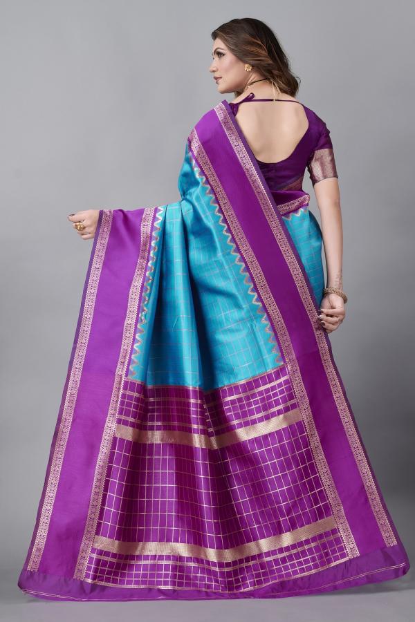 Raaghvi Silk Designer Fancy Lichi Silk Saree Collection